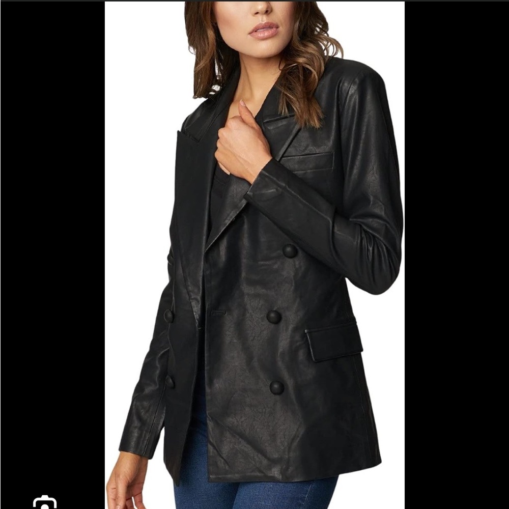 Blank NYC Double-Breasted Black Blazer